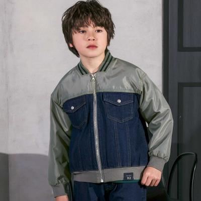 タフタｘデニムドッキングブルゾン(110~150cm)