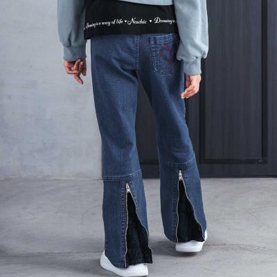 裏起毛ツイル＆裏起毛デニムジッパー付きパンツ(110~150cm)