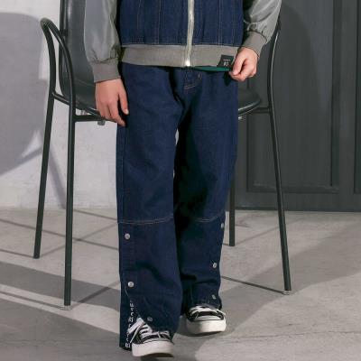ボタンスリット開きワイドデニムパンツ(110~150cm)