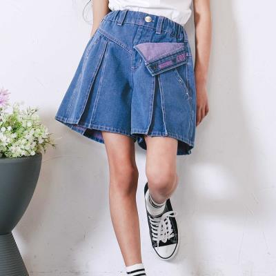 レイヤードタックデニムショートパンツ(110~150cm)