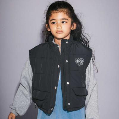 タフタパワーショルダー中綿パフィベスト(120~150cm)