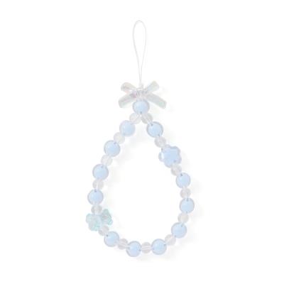 リボン ハート クマ 花モチーフ付きビーズストラップ