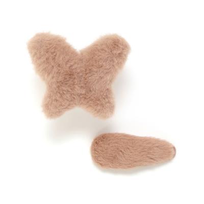 モコモコ蝶々クリップｘシンプルヘアピンセット