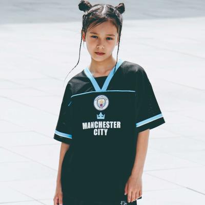 【Manchester City(マンチェスターシティ)コレクション】Vネックメッシュ半袖Tシャツ(110~150cm)