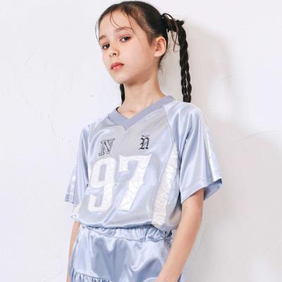 レースロゴパッチサテンユニフォーム半袖Tシャツ(110~150cm)