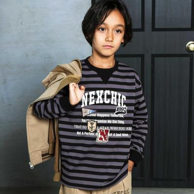 ボーダーワッペン付きTシャツ(110~150cm)