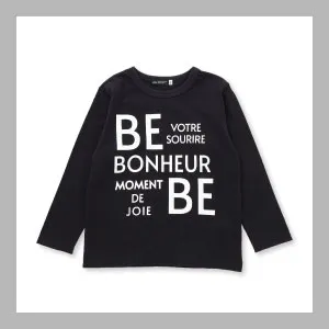 BEBEランダムロゴ天竺長袖Tシャツ