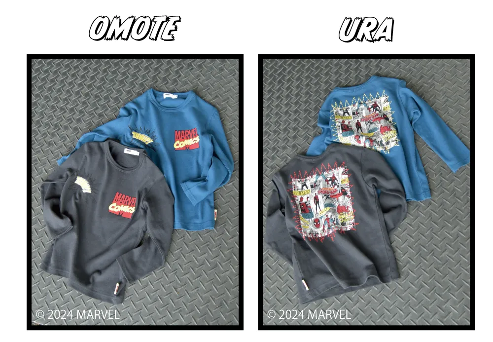 スパイダーマン発砲プリントTシャツ