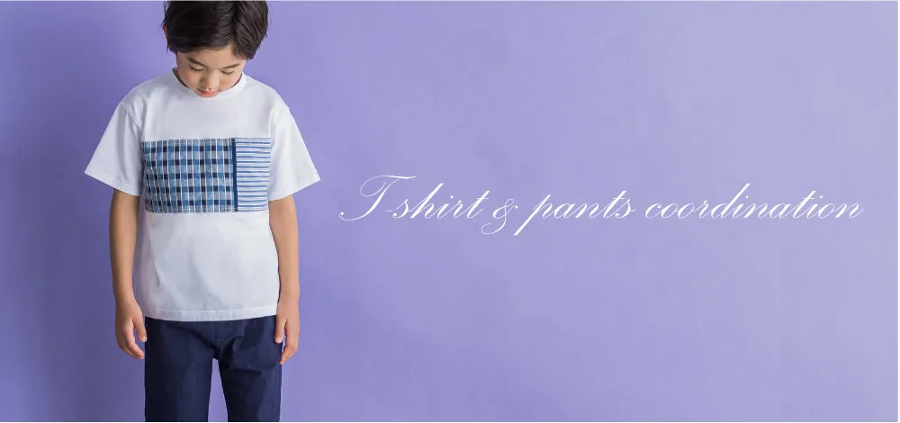 item 08 切り替えTシャツ＆配色パンツ