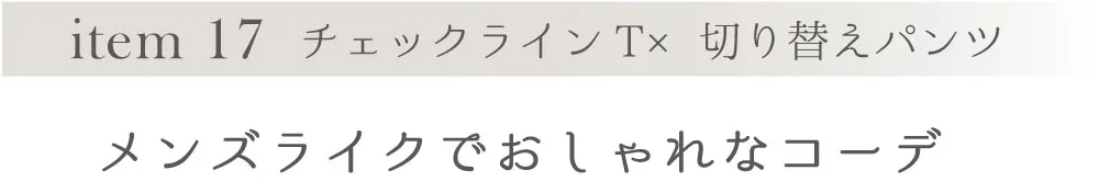 item 17 肩チェックラインT 