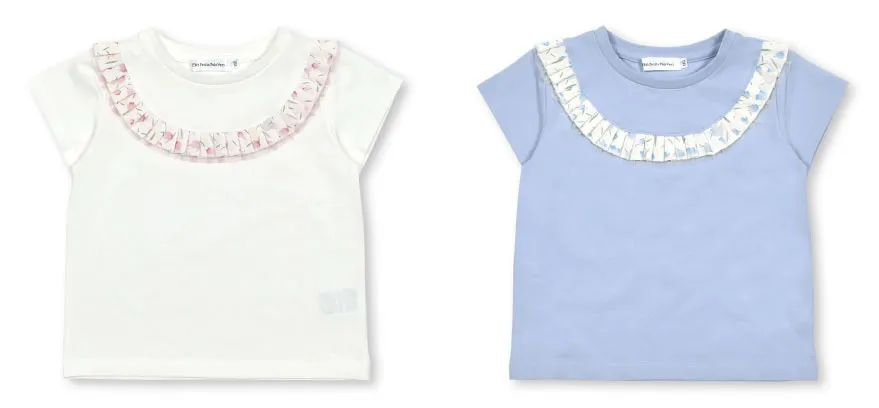 ヨーク切り替えフリルTシャツ