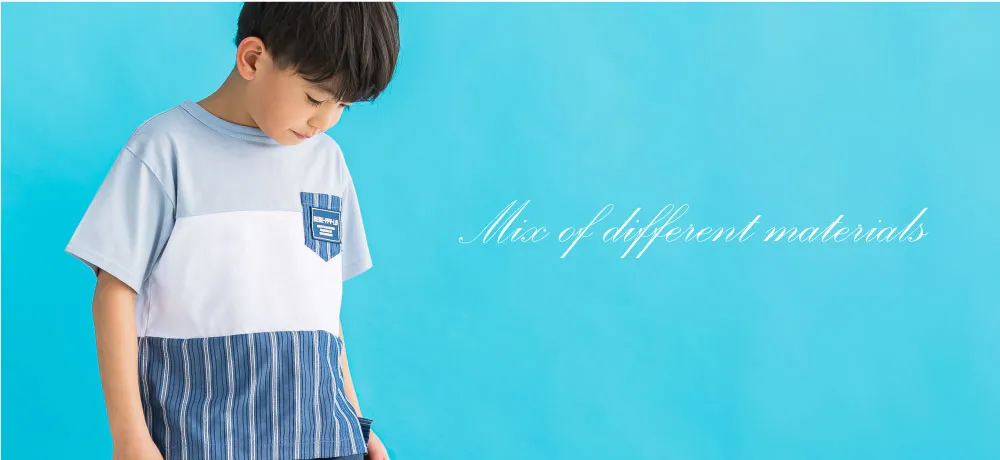 異素材ミックスTシャツ