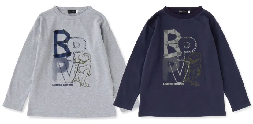 アート風恐竜プリントTシャツ