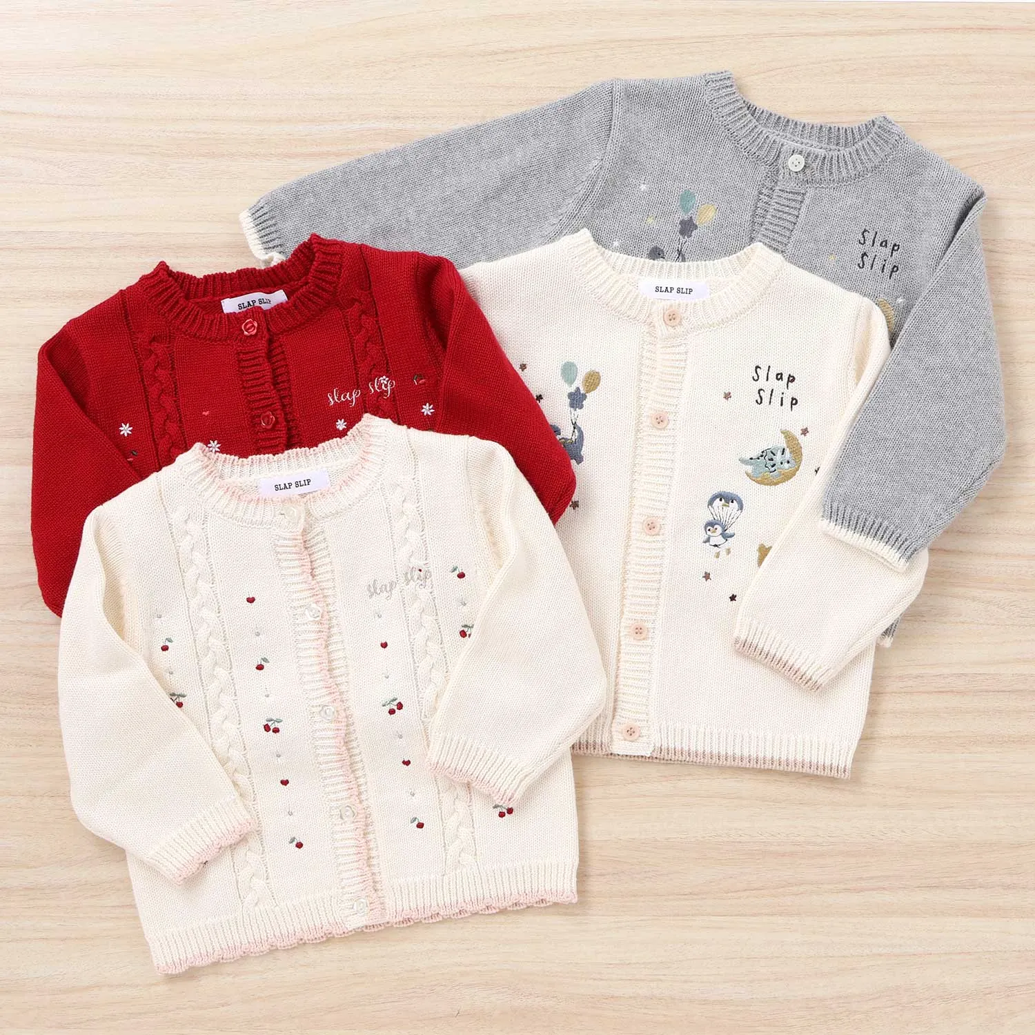 予算3000円~5000円: 男女兼用の刺繍入りコットンニットカーディガン