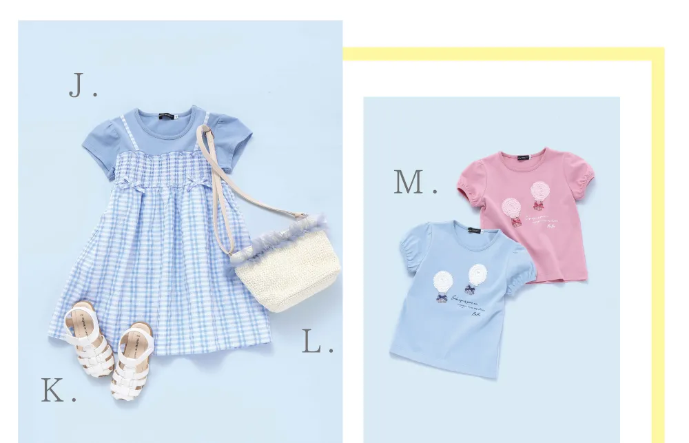 ワンピースとTシャツ