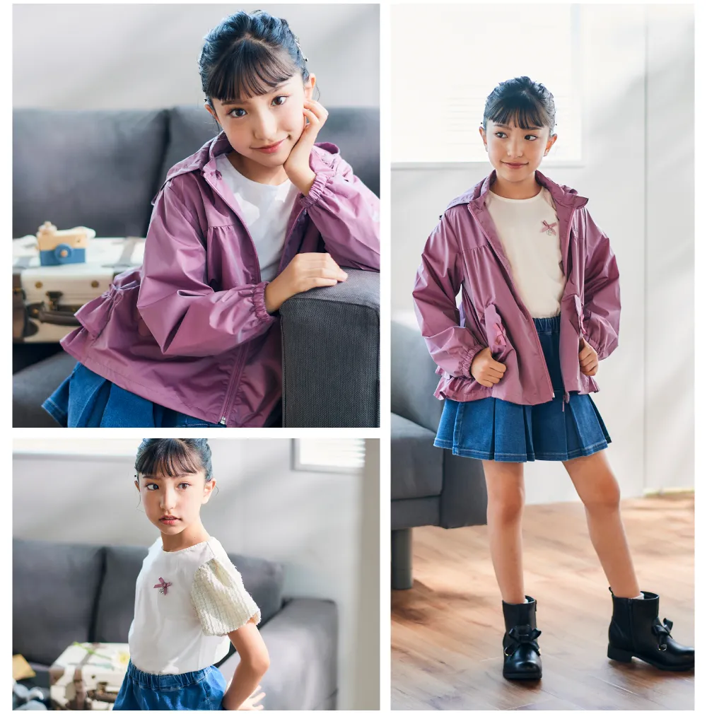 リリアナ着用、BeBe（ベベ）のフリルブラウスとチェック柄パンツのアイテム詳細