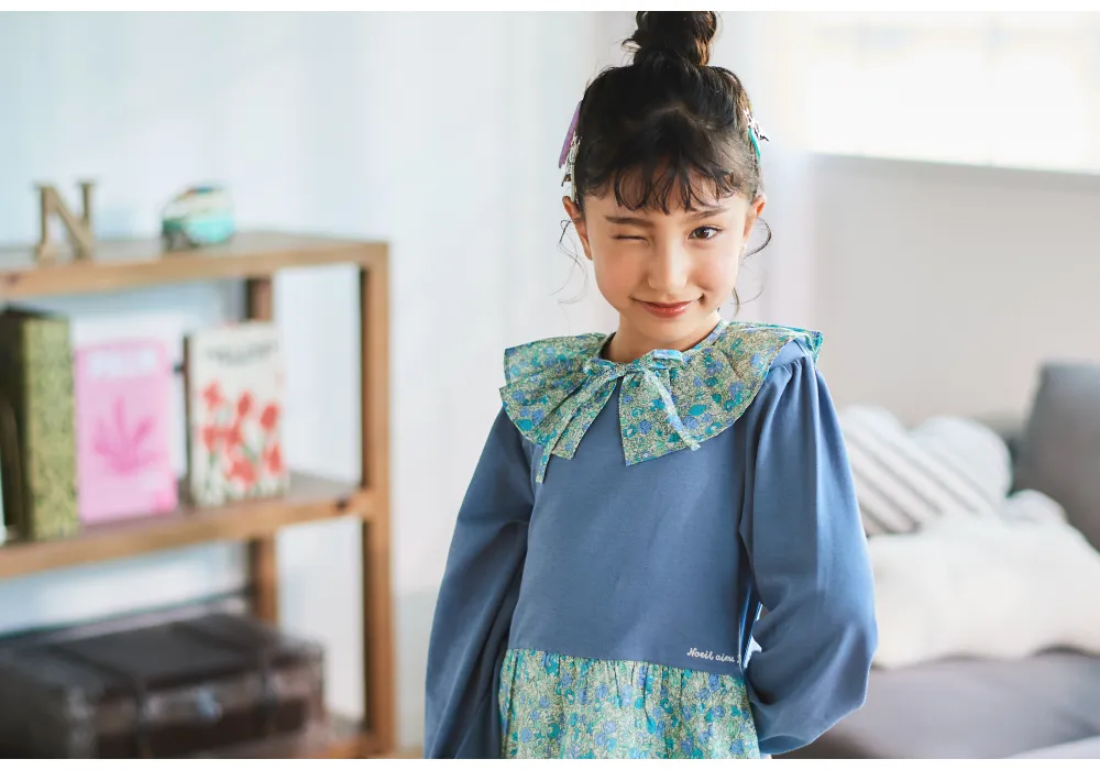 Noeil aime BeBe（ノイユ エーム ベベ）の2025年秋冬コレクションを着こなすリリアナちゃんのメインビジュアル