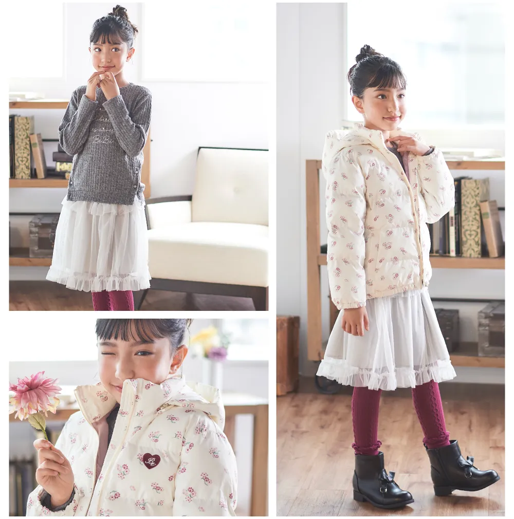 BeBe（ベベ）2025年秋冬新作 ピンクのフリルワンピースのアイテム詳細