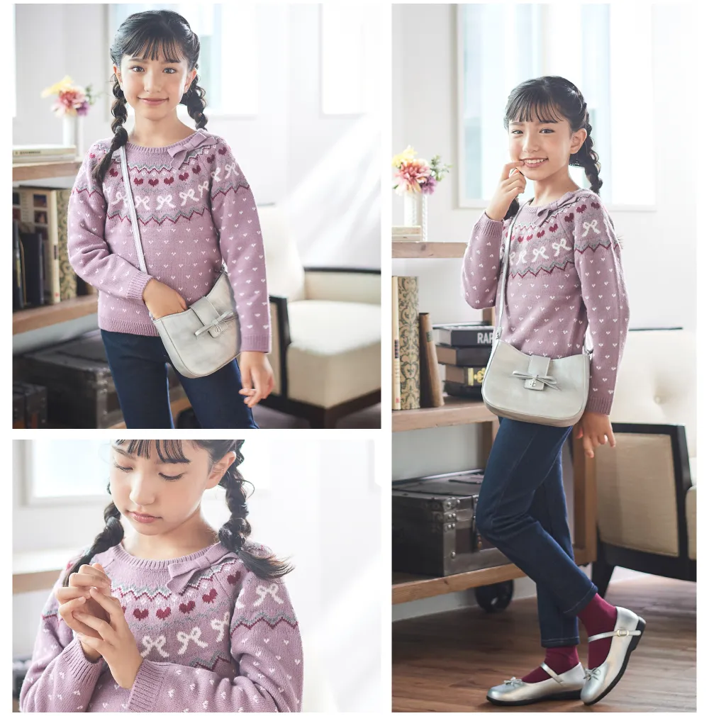 BeBe（ベベ）2025年秋冬新作 チェック柄パンツとフリルブラウスのアイテム詳細