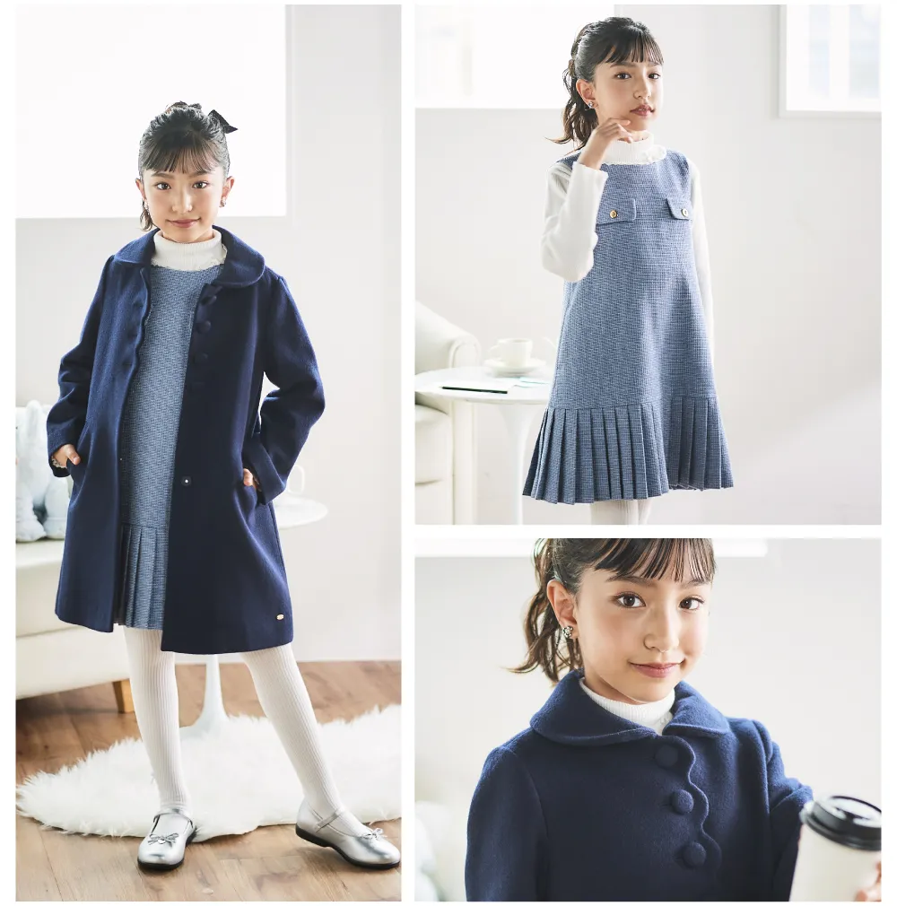 Tartine et Chocolat（タルティーヌ エ ショコラ）2025年秋冬 フリルTシャツとストライプ柄スカートのアイテム詳細