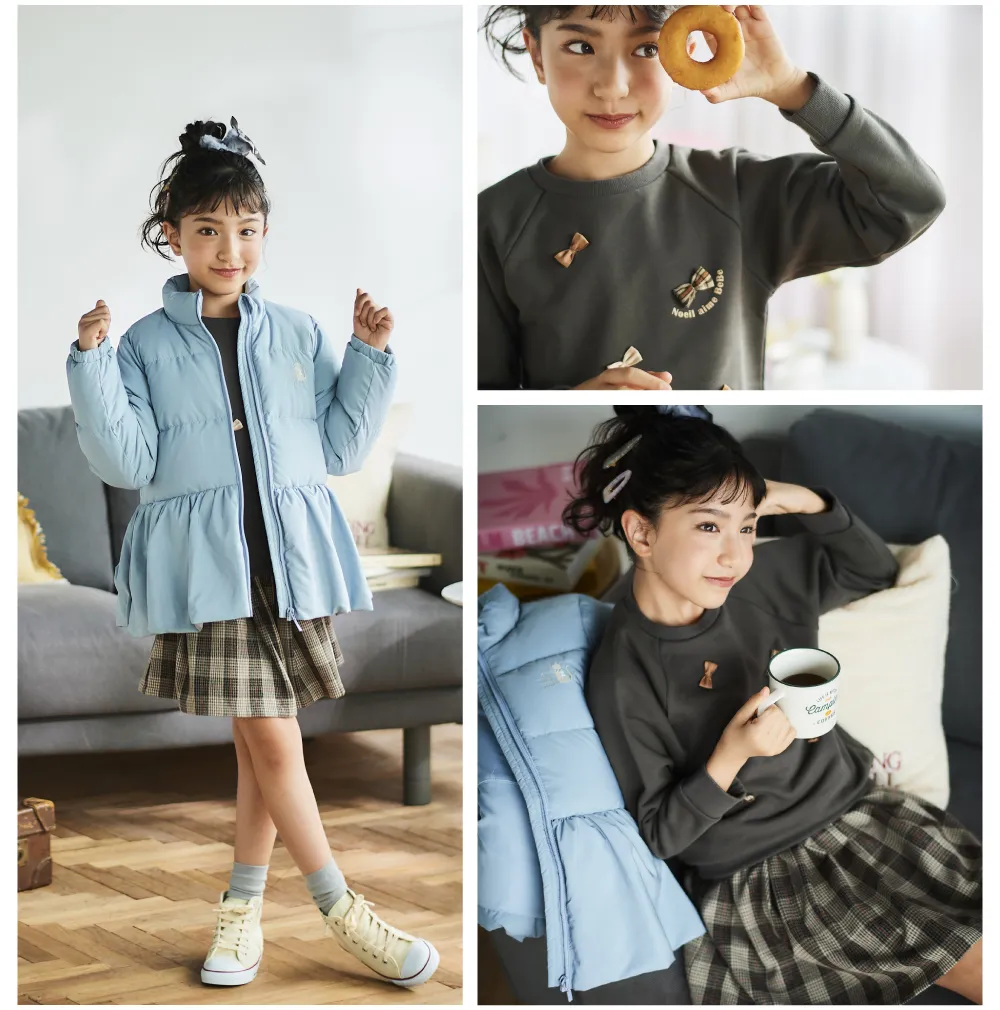 Noeil aime BeBe（ノイユ エーム ベベ）2025年秋冬 ロゴTシャツとドット柄パンツのアイテム詳細