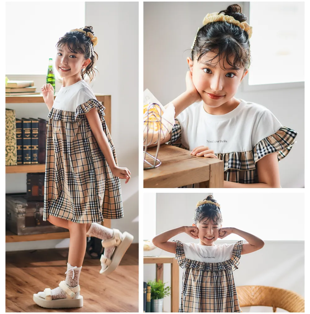 Noeil aime BeBe（ノイユ エーム ベベ）リリアナ 2025年春夏 女の子向けコーディネート例1着用アイテム詳細：花柄ワンピース