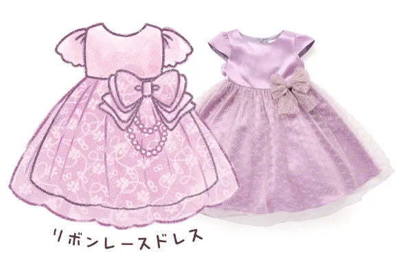 リボンレースドレス