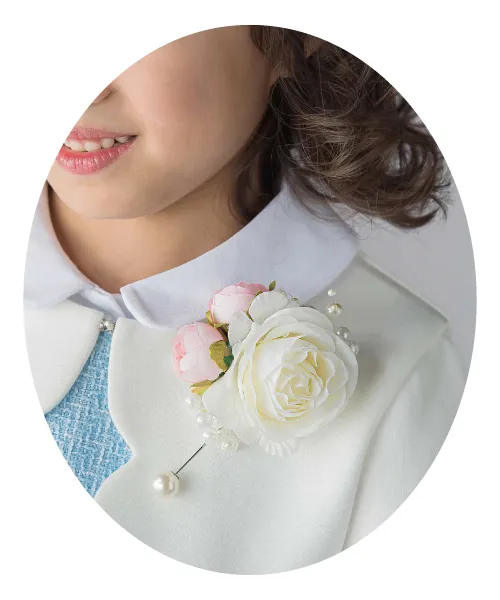 べべプチボワヴェール:小さなブーケのようなお花のコサージュ