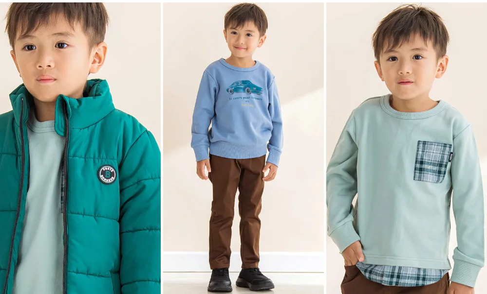 BeBe 男の子福袋 2026 水彩風車プリントトレーナー