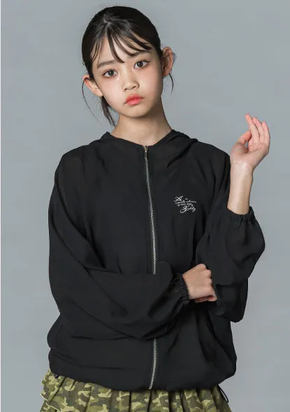 シフォンブルゾン