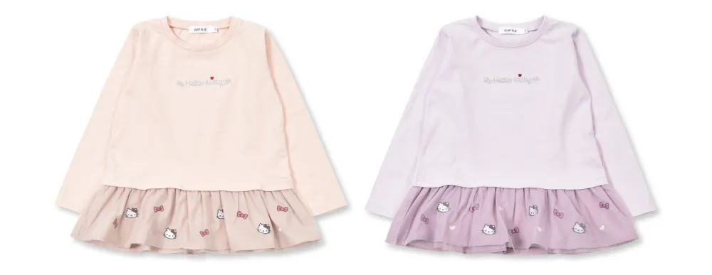 裾チュールTシャツ