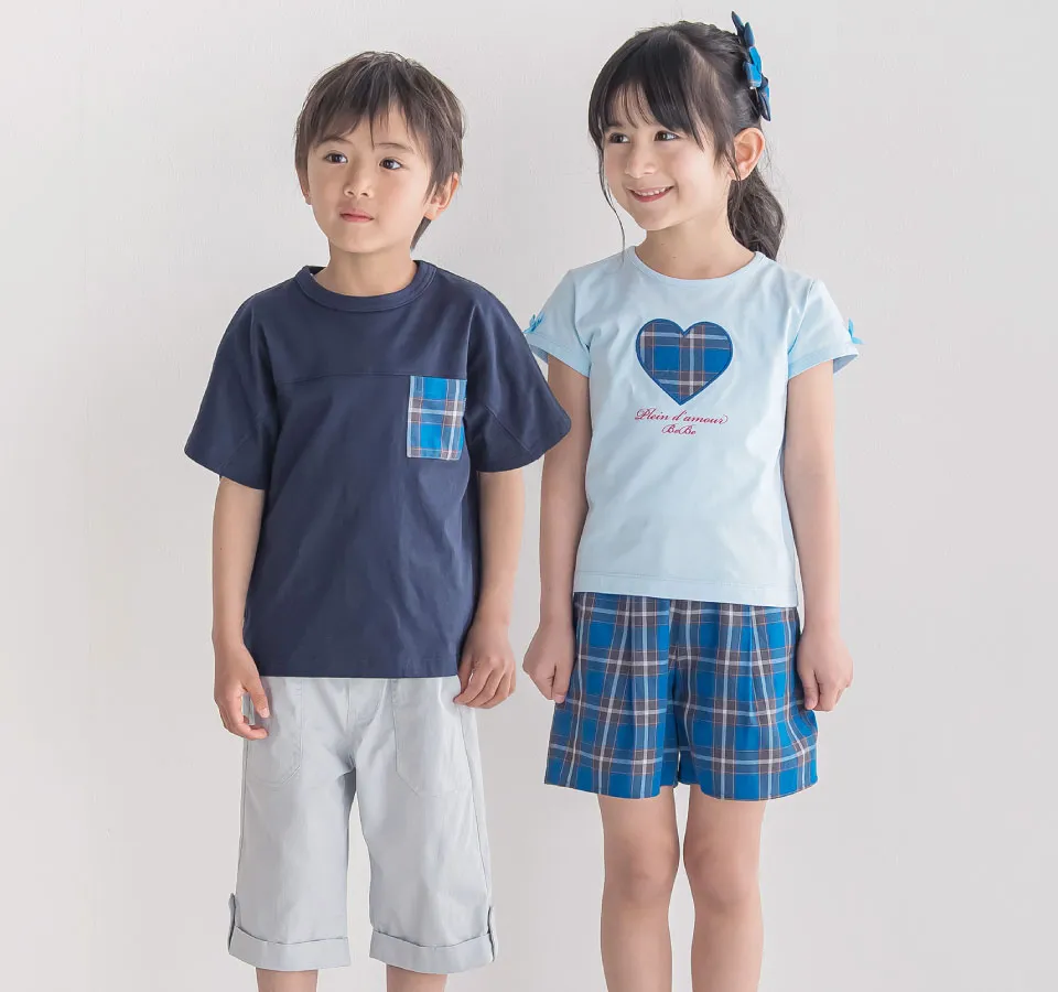 神戸タータン ボーイズTシャツ 着用イメージ