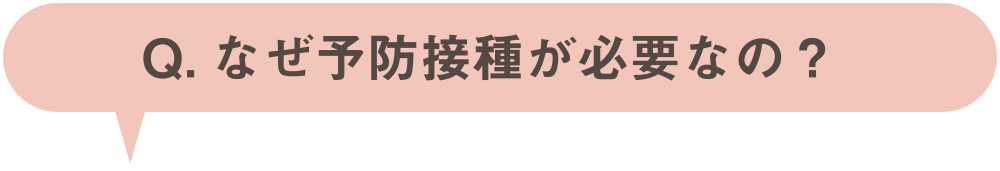 Q.なぜ予防接種が必要なの？