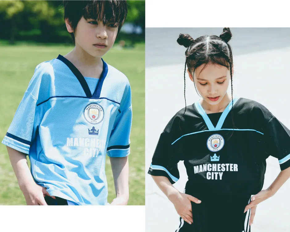 マンチェスター・シティFCメッシュVネックTシャツの背面デザイン
