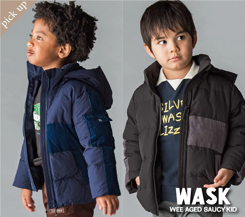 綿ナイロン素材 シンプルなメンズライク中綿コート