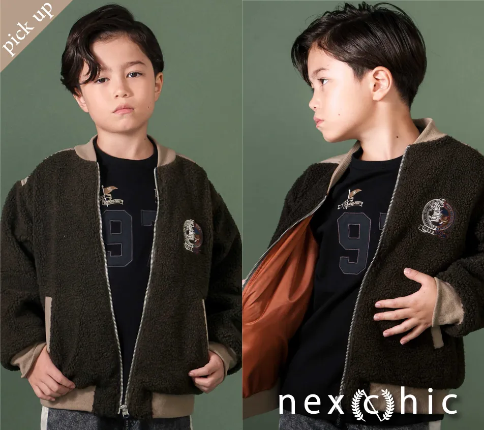 SLAP SLIP ボアとタフタ切り替え MA-1 ブルゾン 保温性抜群