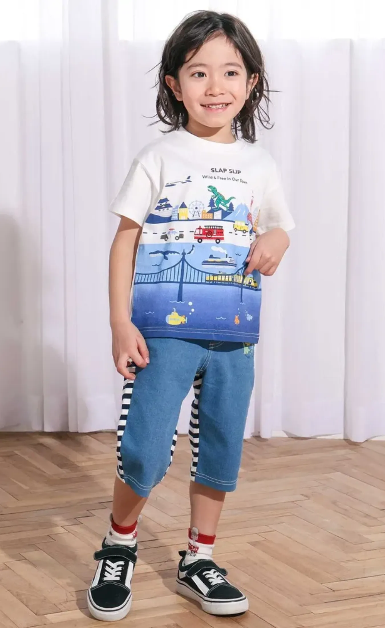 最高気温25℃向け：Tシャツとパンツの男の子コーデ