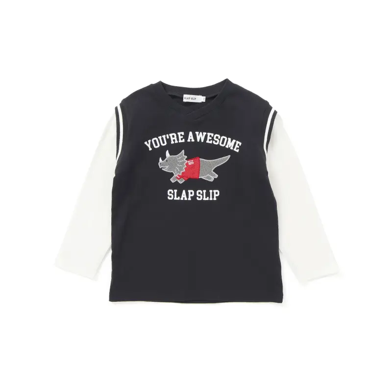 ワッペン配色Tシャツ