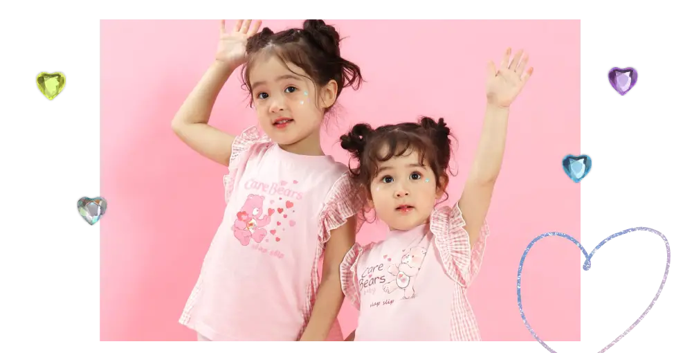 SLAP SLIP（スラップスリップ）ケアベアコラボ：子供が着用するキュートなワンピース