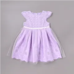 SLAP SLIP 刺しゅうレースワンピース（パープル）の商品単体写真