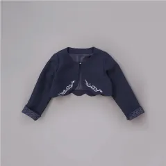 SLAP SLIP 刺しゅうボレロ（ネイビー）の商品単体写真