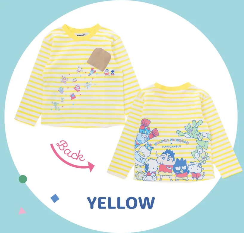 デニムポケット付きバックプリントTシャツのバックプリントデザイン全体像