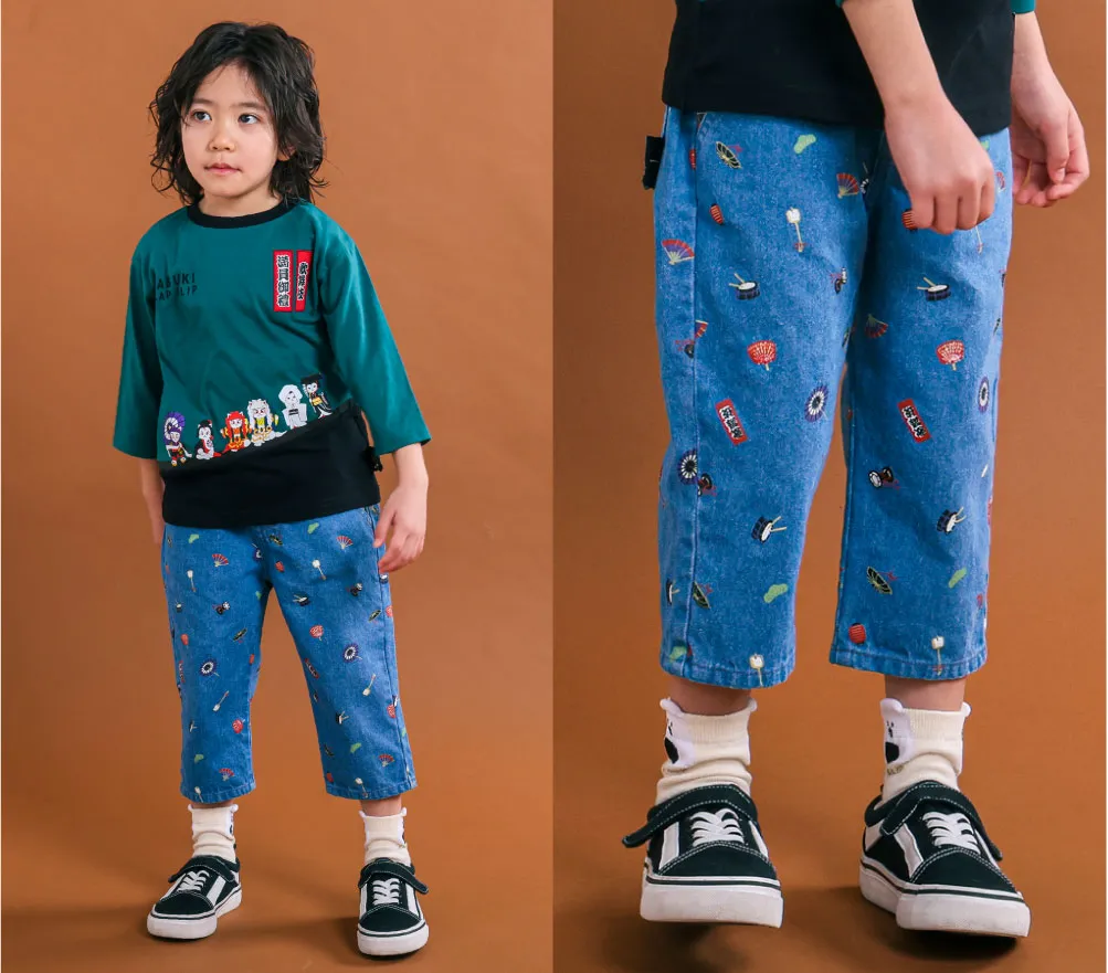 Tシャツとパンツの組み合わせで完成する歌舞伎「役者」と「舞台」の物語性コーディネート