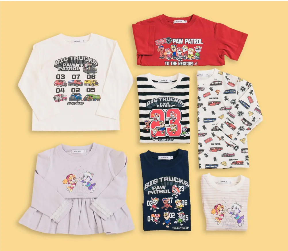 SLAP SLIP（スラップスリップ）パウ・パトロール「ビッグトラック」デザインTシャツのディテール
