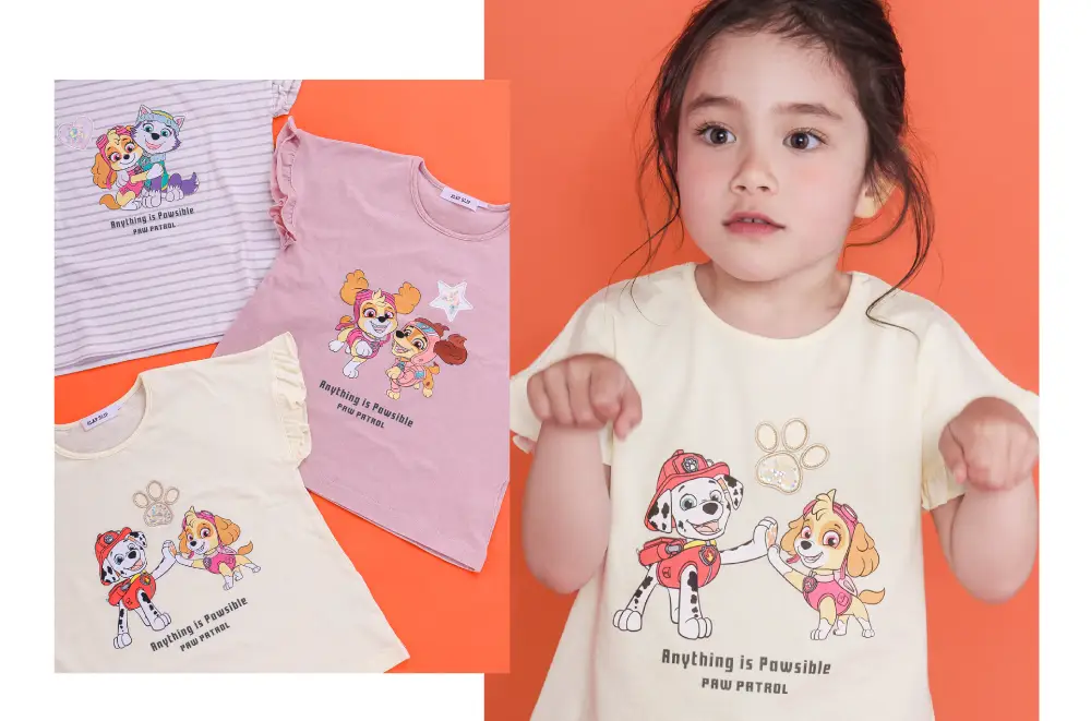 パウ・パトロール きらきら刺しゅう半袖Tシャツ デザイン2