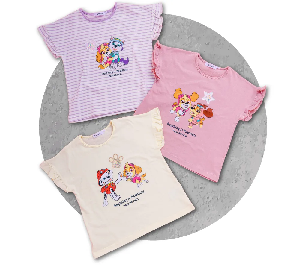 パウ・パトロール きらきら刺しゅう半袖Tシャツ デザイン