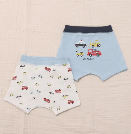 SLAP SLIP 男の子用タンクトップとボクサーパンツセット「はたらくくるま」の着用イメージ