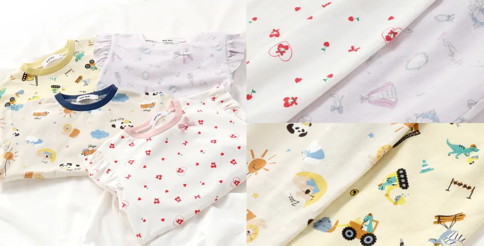 肌に優しい綿100%素材（キルト素材）の生地感アップ画像