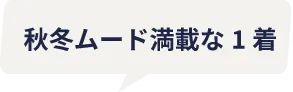 秋冬ムード満載な１着