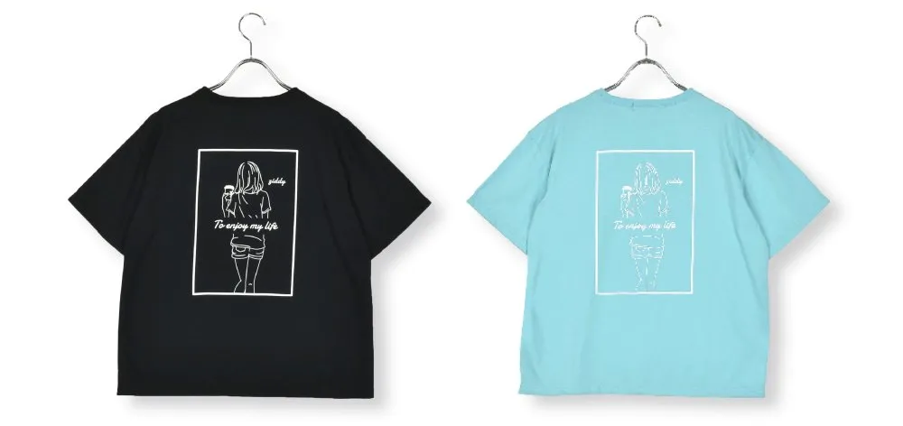 GIRLバックプリントTシャツ